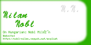 milan nobl business card